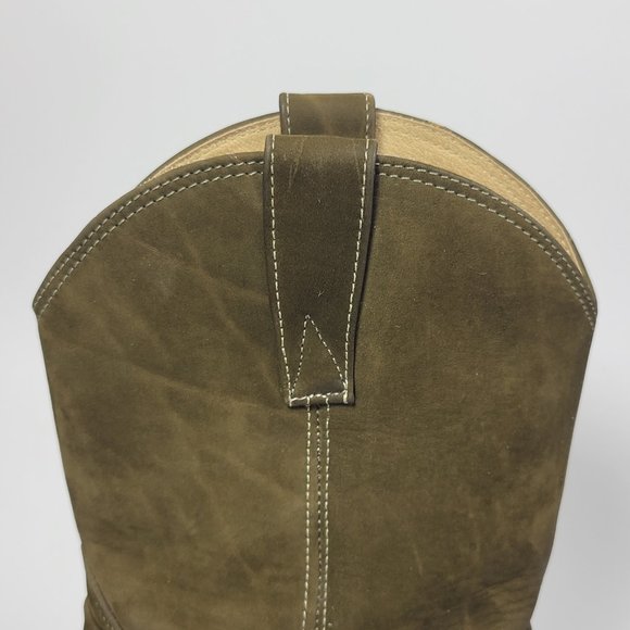 Western / rodeo boots. Leather. Size  37/ US 6. Olive Green Color. - Picture 8 of 14